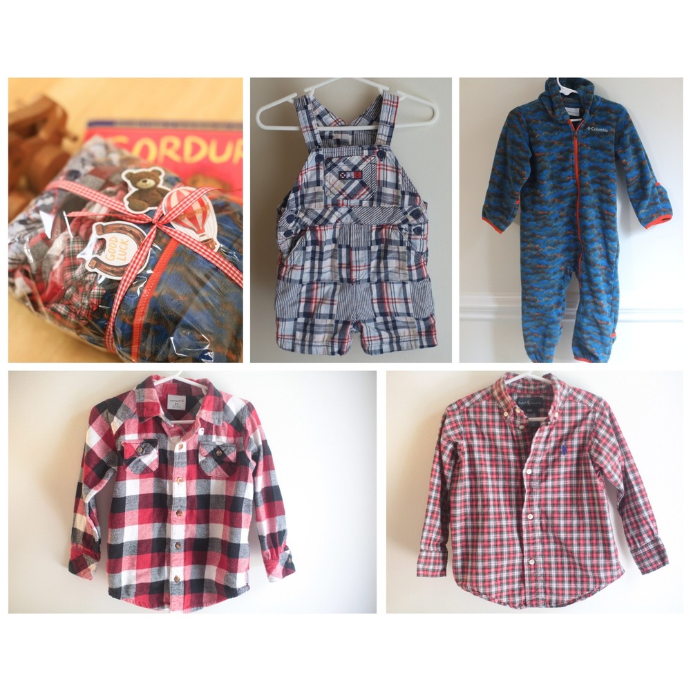 Columbia Carhartt Ralph Lauren Boys Bundle 18M 2T Fleece Plaid Flannel Overalls